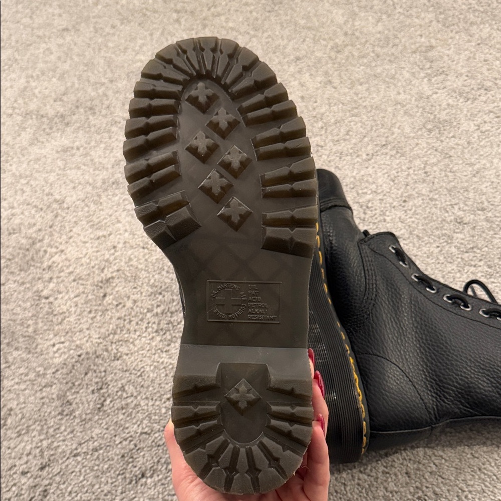 Dr. Martens Black Leather Moto Boots - Picture 5 of 6